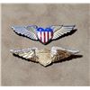 Image 1 : Lot of 2 WW2 Sweetheart Homefront Pilot Wings