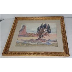 California Desert Watercolor H. Van San Francisco