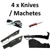 Image 1 : 4 x Knives/ Machete