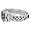 Image 8 : Rolex Ladies Stainless Steel Black Diamond 1 ctw Channel Sapphire Datejust Wrist