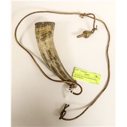 ANTIQUE BLACK POWDER HORN RIFLE PISTOL