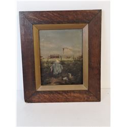 1800S ANTIQUE BOY PAINTING OIL ON CANVAS