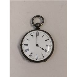 1800S ENGLISH SILVER POCKET WATCH KEY WOUND