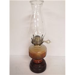 ANTIQUE COAL OIL LAMP WITH SHADE