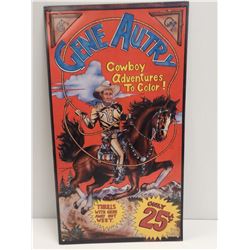 GENE AUTRY  BOOK ADVERTISING SIGN
