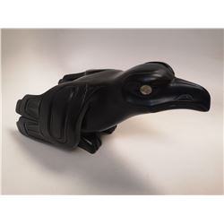 HAIDA CARVED EAGLE STATUE DATED 1957