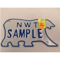 NWT SAMPLE MOTORCYCLE LICENSE PLATE