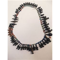 ANTIQUE COLUMBIAN TRIBAL BIRD NECKLACE WITH BEADS