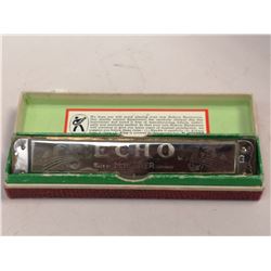 ANTIQUE ECHO HOHNER HARMONICA W BOX