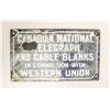 Image 1 : ANTIQUE CANADIAN NATIONAL PORCELAIN SIGN TELEGRAPH