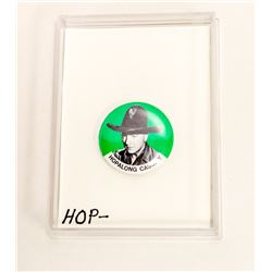1940S GREEN HOPALONG CASSIDY BUTTON