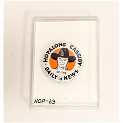 HOPALONG CASSIDY DAILY NEWS BUTTON