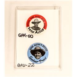 PAIR OF 1950S GENE AUTRY BREAD BADGES