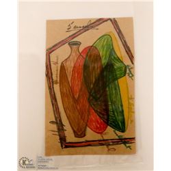 MARY BORGSTROM ORIGINAL POTTERY DRAWING