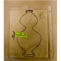 MARY BORGSTROM ORIGINAL POTTERY DRAWING