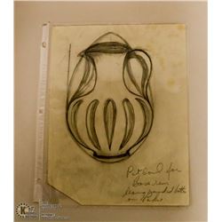 MARY BORGSTROM ORIGINAL POTTERY DRAWING
