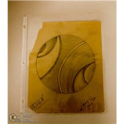 MARY BORGSTROM ORIGINAL POTTERY DRAWING