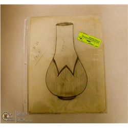 MARY BORGSTROM ORIGINAL POTTERY DRAWING