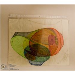 MARY BORGSTROM ORIGINAL POTTERY DRAWING