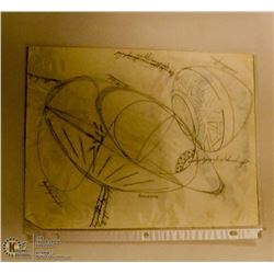 MARY BORGSTROM ORIGINAL POTTERY DRAWING