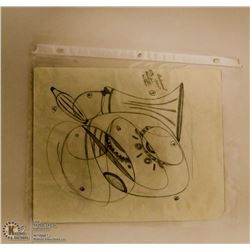 MARY BORGSTROM ORIGINAL POTTERY DRAWING