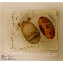MARY BORGSTROM ORIGINAL POTTERY DRAWING
