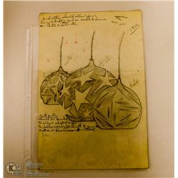 MARY BORGSTROM ORIGINAL POTTERY DRAWING