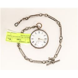1800S KEY WOUND ENGLISH POCKET WATCH SILVER
