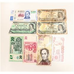 ASSORTMENT VINTAGE AND WORLD CURRENCY BILLS
