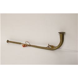 ANTIQUE ENGLISH BRASS MILITARY BUGLE