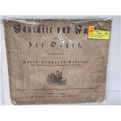 1789 JOHANN BACH ORIGINAL MUSIC SHEET FANTASIA