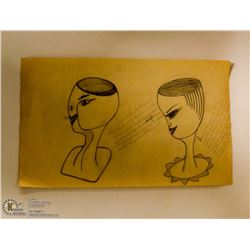 MARY BORGSTROM ORIGINAL POTTERY DRAWING