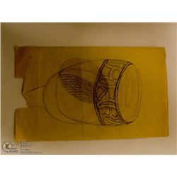 MARY BORGSTROM ORIGINAL POTTERY DRAWING