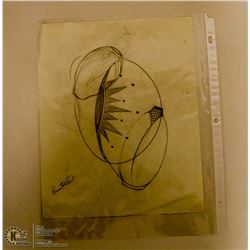 MARY BORGSTROM ORIGINAL POTTERY DRAWING