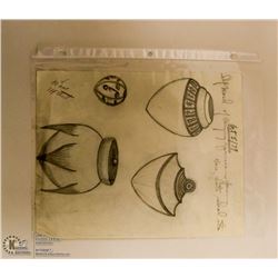 MARY BORGSTROM ORIGINAL POTTERY DRAWING