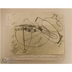 MARY BORGSTROM ORIGINAL POTTERY DRAWING