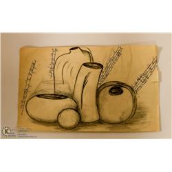 MARY BORGSTROM ORIGINAL POTTERY DRAWING