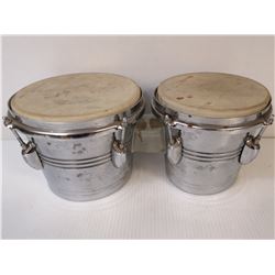 1950S BONGO DRUM SET CHROME PLATED