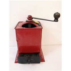 ANTIQUE TABLE TOP COFFEE GRINDER