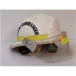 VINTAGE FIREMAN HELMET SCENE COMMANDER