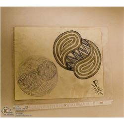 MARY BORGSTROM ORIGINAL POTTERY DRAWING