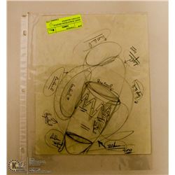 MARY BORGSTROM ORIGINAL POTTERY DRAWING