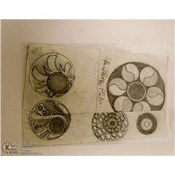 MARY BORGSTROM ORIGINAL POTTERY DRAWING