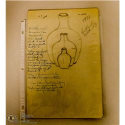 MARY BORGSTROM ORIGINAL POTTERY DRAWING