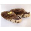 Image 1 : PAIR OF VINTAGE SEAL SKIN INUIT MOCCASINS BEADED