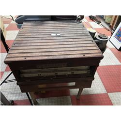 ANTIQUE KEROSENE HEATED CHICKEN HATCHING TABLE