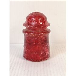 ANTIQUE RED TELEPHONE INSULATOR RARE