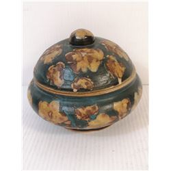 TURTLE SHELL STYLE CERAMIC POT FROM MARY BORGSTROM