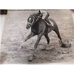 RON TURCOTTE KENTUCKY DERBY WINNER SIGNED PIC