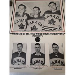 1955 HOCKEY CHAMPIONS WARWICK BROTHERS SIGNED